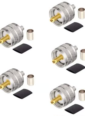 PL259 Crimp Connector 5PCS UHF Male Plug Crimp Connector PL2