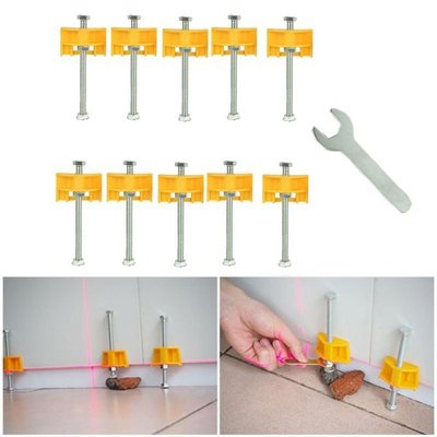 10pcs Manual Tile Locator Wall Tiles Regulator Height Adjust