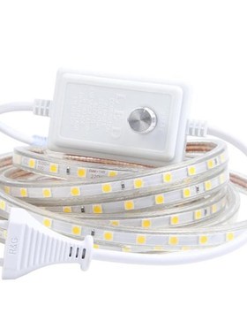 AC 220V Waterproof LED Strip Lights Dimmer 5050 60LEDs/M Whi