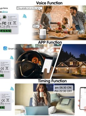 Wifi Tuya Mini Smart Light Switch 433MHZ Wireless Wall Panel