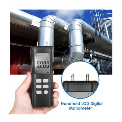 KKmoon Professional Dual-port Digital Manometer Handheld Dif