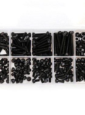 300pcs/set Black Din912 M2 M2.5 M3  Allen Bolt Hex Socket Ro