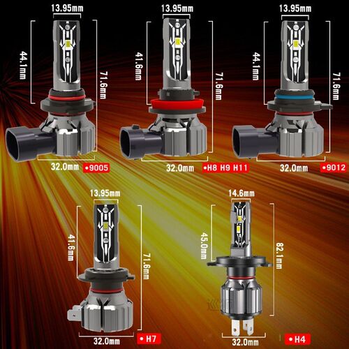 2pcs 100W 30000LM H4 H7 Canbus LED H8 H9 H11 9005 HB3 Hir2 9