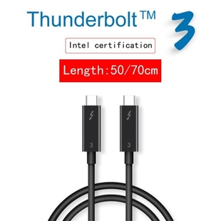 Thunderbolt 3 Cable 40Gbps 100W 5A/20V USB C Data Cable Supp