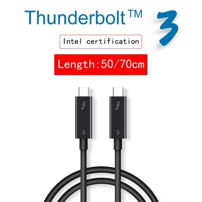 Thunderbolt 3 Cable 40Gbps 100W 5A/20V USB C Data Cable Supp