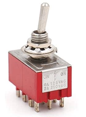 oggle switch MTS-403 4PDT ON-OFF-ON 3 Files 12 Feet 6A 125VA