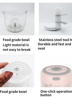 Mini USB Wireless Electric Garlic Masher Sturdy Press Mincer