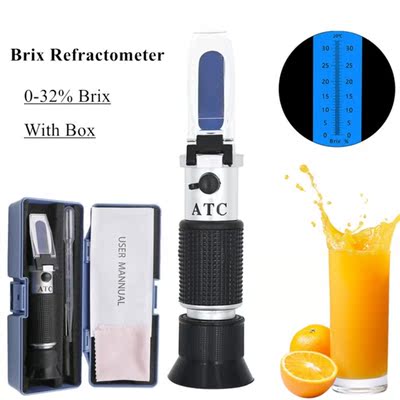 Handheld Brix Refractometer Sugar Wine Concentration Meter D