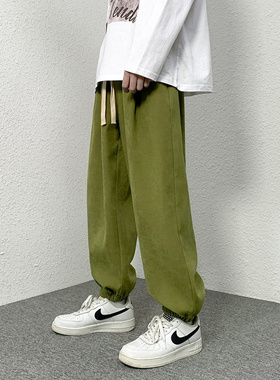 Hybskr Large Size Men Harem Pants Solid Color Joggers Pants