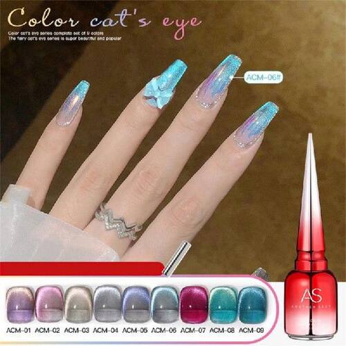 Crystal Nail Glue UV Polish Gel Semi Permanent Glitter