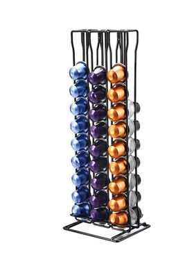 60 Cups Metal Coffee Pods Holder Tower Nespresso Capsules St
