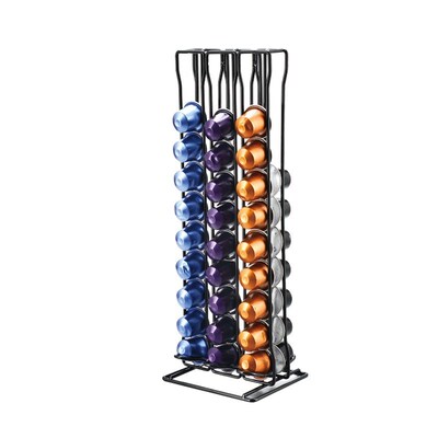 60 Cups Metal Coffee Pods Holder Tower Nespresso Capsules St