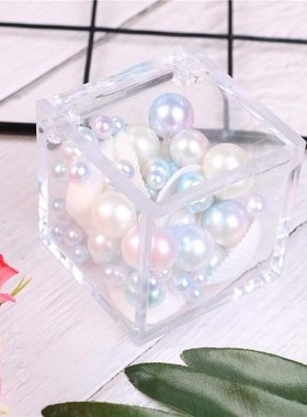 1pc Transparent Can Open Favor Boxes Square Wedding Candy Bo