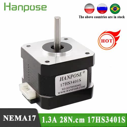 1pcs non captive Stepper Motor 17HS3401S  34mm 1.3A 28N.cm