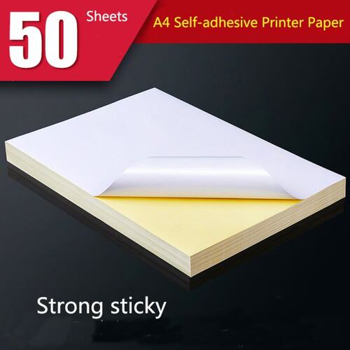 New 50 Sheets A4 White Self Adhesive Sticker Label Matte Sur