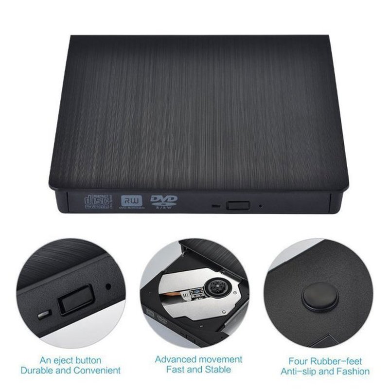Portable USB 3.0 DVD-ROM CD ROM Optical Drive External Reade