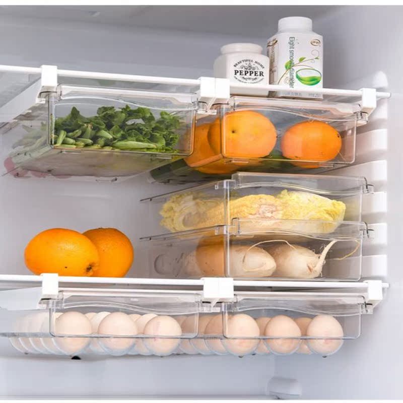 Kitchen Fruit Food Storage Box Plastic Clear Fridge Organize