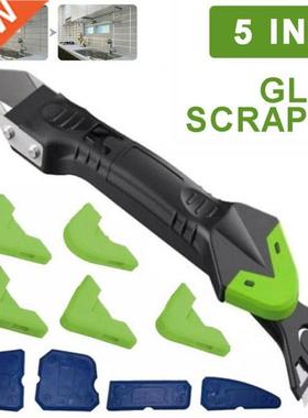 5-in-1 Glass Glue Silicone Angle Scraper Kit Window Squeegee