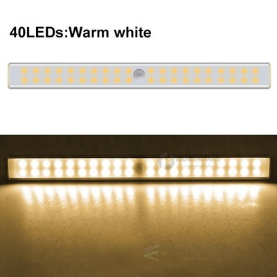 USB Rechargeable 24/40/60 LED PIR Motion Sensor Night Light