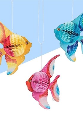 6pcs Multicolor Colorful Tissue Paper Goldfish Tropical Fish