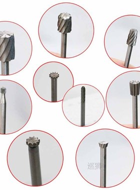 20PS Wood Carving  Engraving Drill Bit Set White Steel Milli