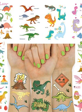 Temporary Tattoo Stickers Dinosaurs Party Decor Fake Tatto T
