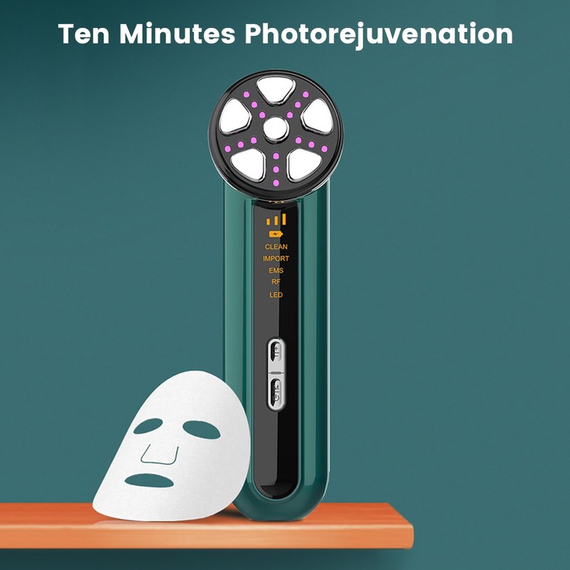EMS Facial Massager LED light therapy Sonic Vibration Wrinkl