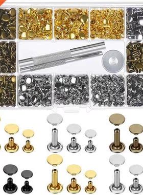 480 Sets  Sizes Leather Rivets Double Cap Rivet with  Piec