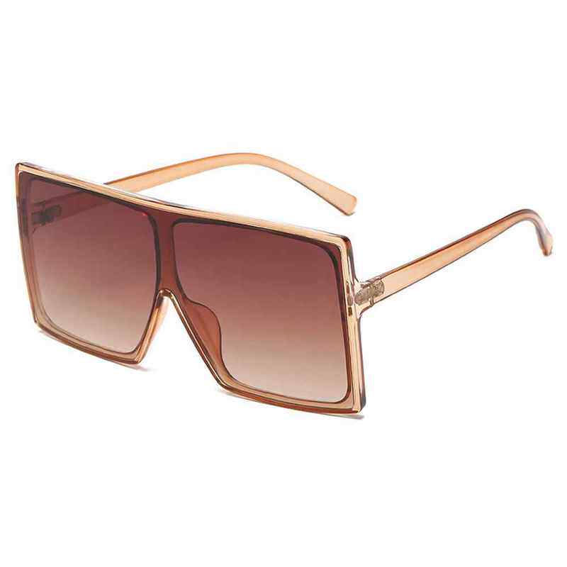 2021 Oversized Square Siamese Sunglasses Women New Luxury Br - 实物图