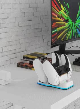 Dual Controller Charger Stand Carrying Decor LED Dock Dustpr