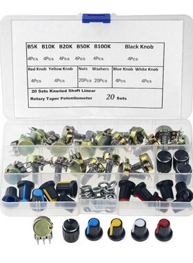 WH148 Potentiometer Kit B5K 10K 20K 50K 100K Linear Taper Ro