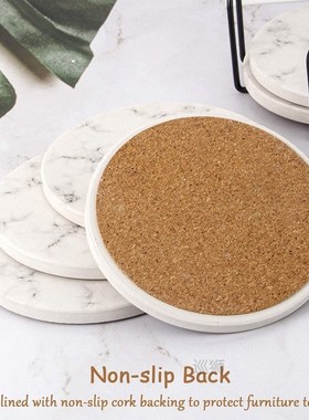 Absorbent Coasters for Drinks Coasters Set with Holder, Set