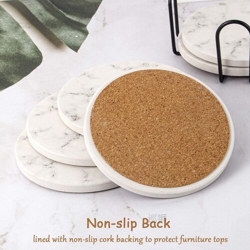 Absorbent Coasters for Drinks Coasters Set with Holder, Set