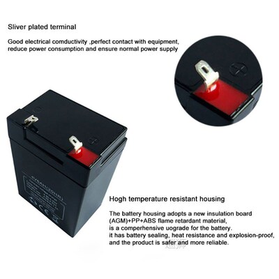 4V6AH lead-acid Battery 4V 6AH Backup Power For LED emergenc