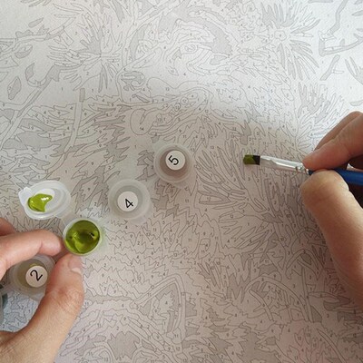 DIY oil Painting By Numbers Kit DIY Paint By Number Canvas