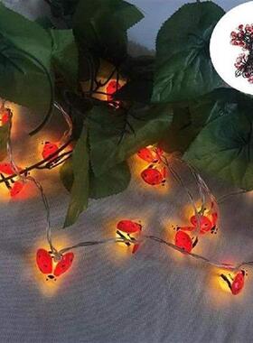 20/30leds Solar Powered Ladybug led String Fairy Lights