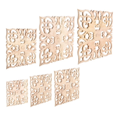 Carved Unpainted Ornamental Wood Applique Wood Mouldings Onl