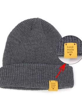 50Pcs Handmade PU Leather Tags Handmade With Love PU Labels