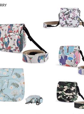 PU Leather Camera Bag with Strap Protective Case for Fujifi