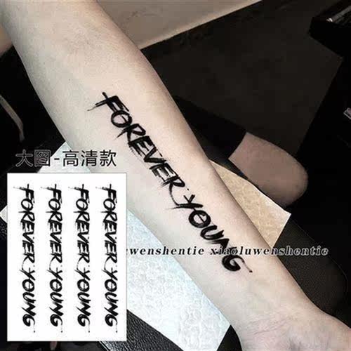 letter Tattoos Waterproof Temporary Tattoo for Woman Men
