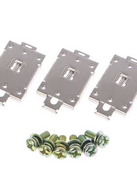 3 Pcs Single Phase SSR 35mm DIN Rail Fixed Solid State Relay