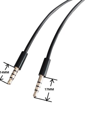 1.5m 5ft 4Poles 3.5mm Jack Audio Cable Male To Male Car Aux