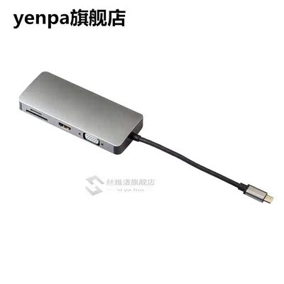 8 In 1 Type C To Hdmi Vga Video Adapter   Ethernet Lan Rj45