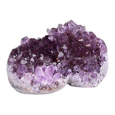 Natural Amethyst Heart Shape Crystal Quartz Healing Stone