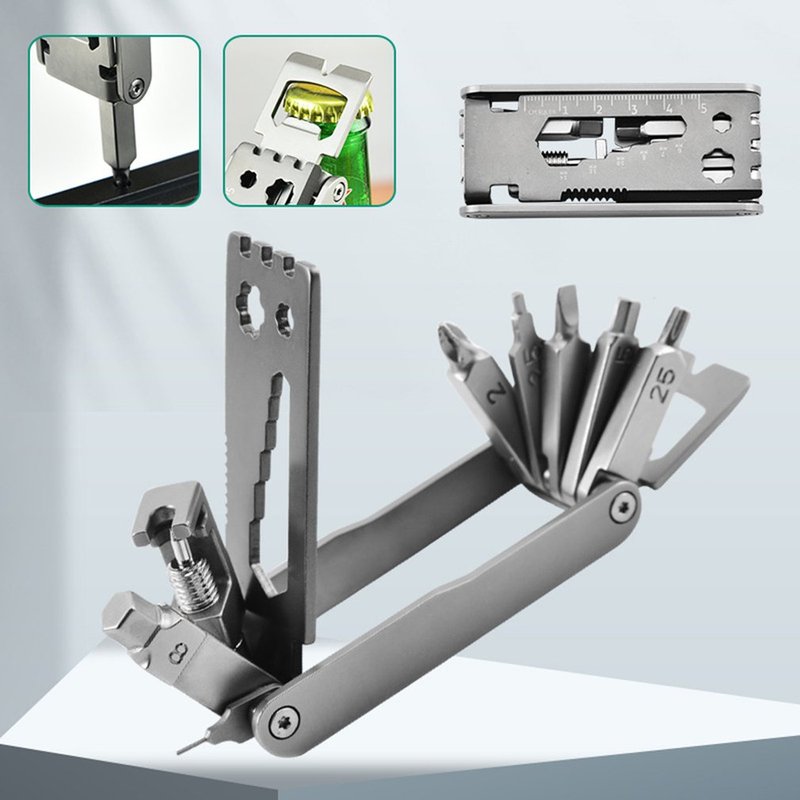 1PC Outdoor EDC Portable Emergency Repair Multitool With