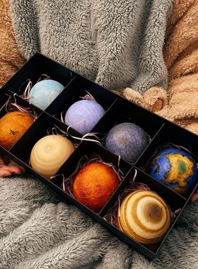 Creative Rechargeable 3D Print Eight Planets Lamp Night Ligh