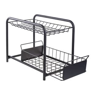 2 Tier Under Sink Storage Organizer for Kitchen Bathroom Sli