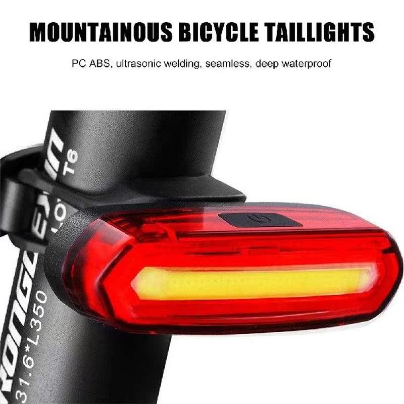 Bicycle Rear Light Mountain Bike Tail Light USB