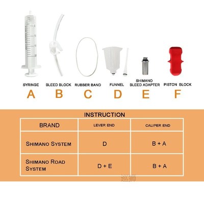 bicycle Hydraulic brake bleed kit for  MTB and Road b