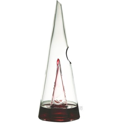 Glass Wine Decanter Fast Waterfall Pyramid Whiskey Seperator